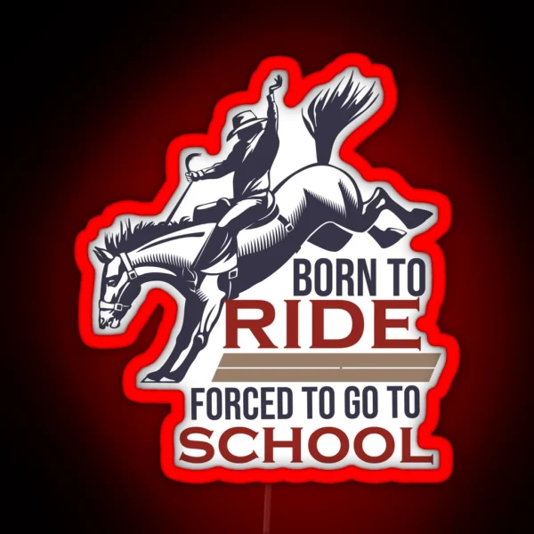 Born To Ride Rider Design RGB Neon Sign