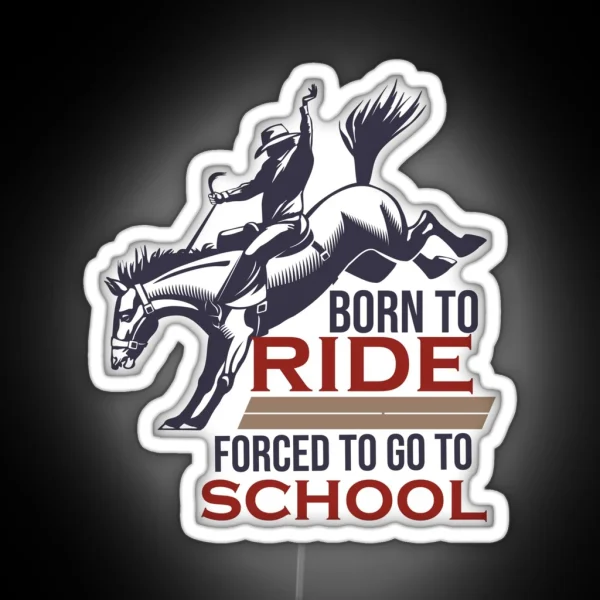 Born To Ride Rider Design RGB Neon Sign