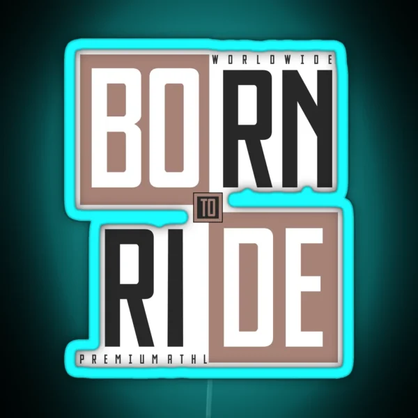 Born To Ride White Bikers Led RGB Neon Sign