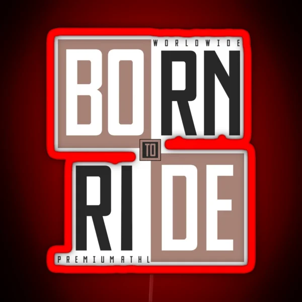 Born To Ride White Bikers Led RGB Neon Sign