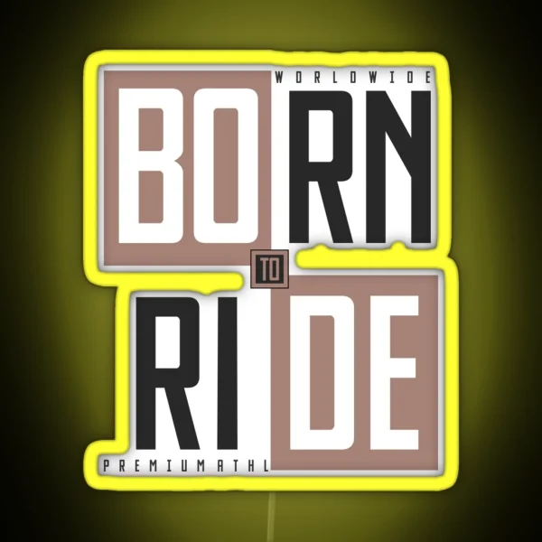 Born To Ride White Bikers Led RGB Neon Sign