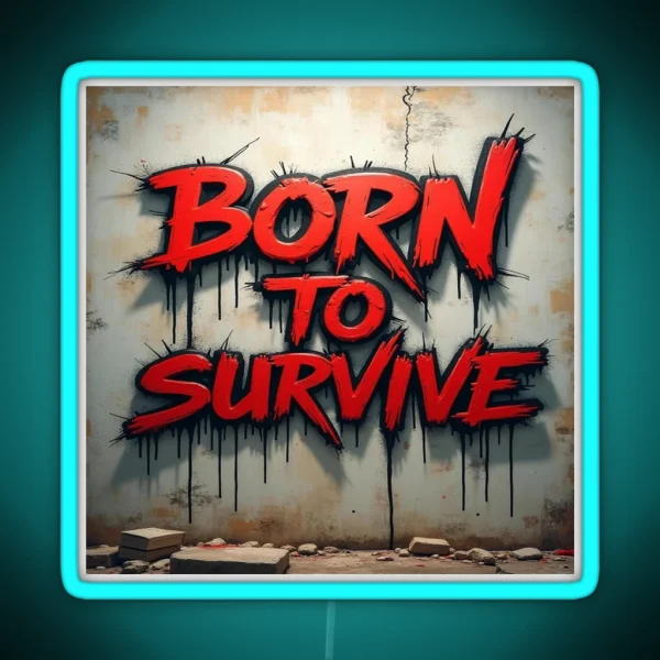 Born To Survive RGB Neon Sign