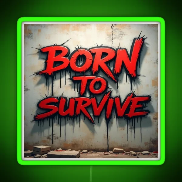 Born To Survive RGB Neon Sign