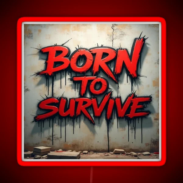 Born To Survive RGB Neon Sign