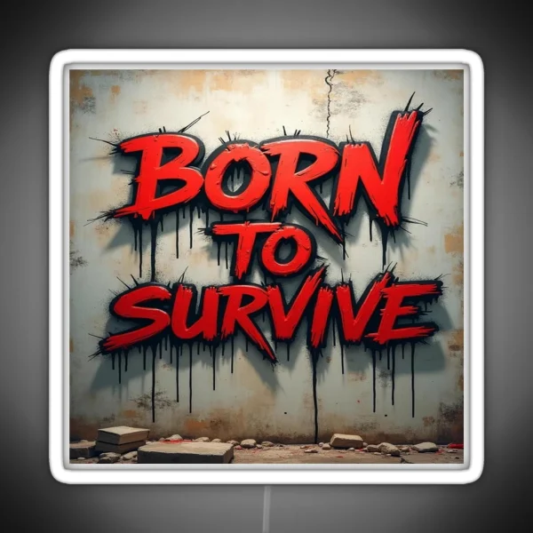 Born To Survive RGB Neon Sign