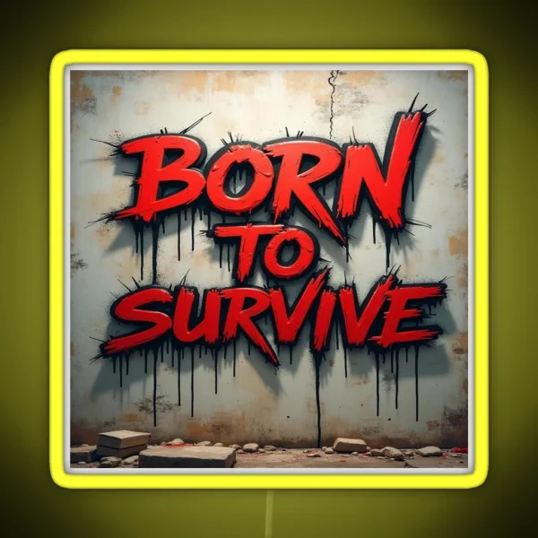 Born To Survive RGB Neon Sign