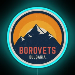 Borovets Bulgaria Mountain Design RGB Neon Sign