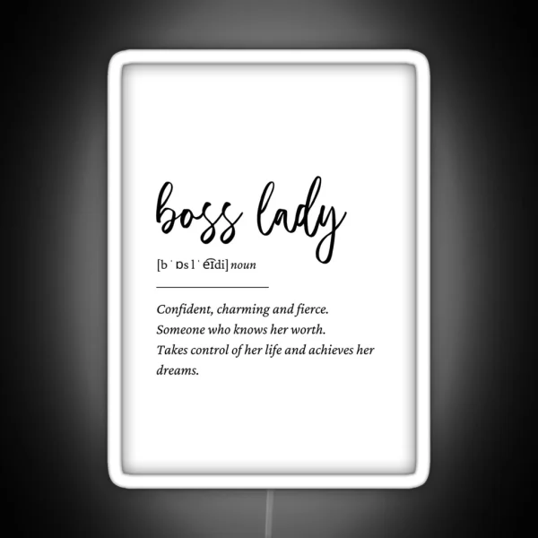 Boss Lady Definition RGB Neon Sign