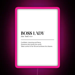 Boss Lady Definition RGB Neon Sign