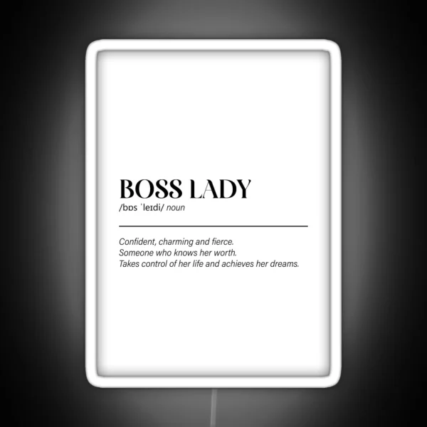 Boss Lady Definition RGB Neon Sign