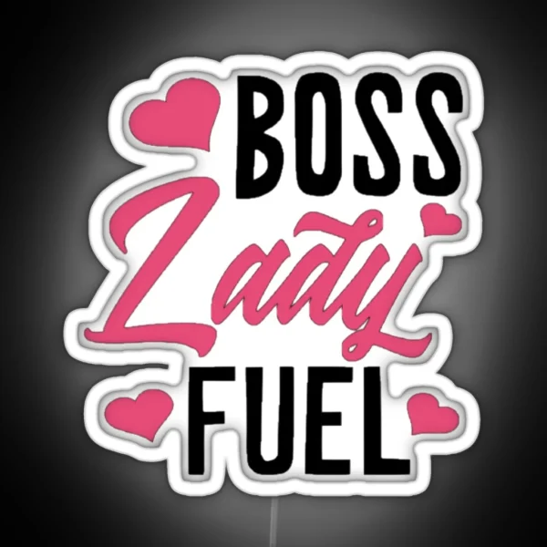 Boss Lady Fuel Black RGB Neon Sign