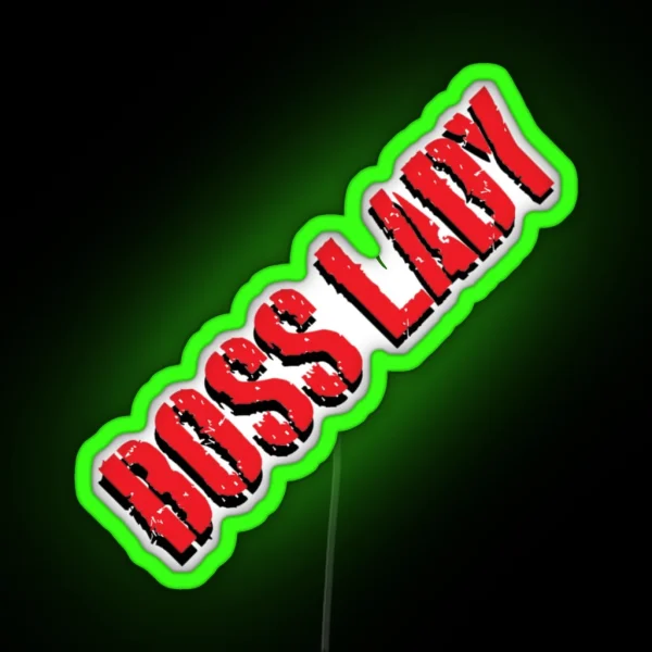 Boss Lady Red RGB Neon Sign
