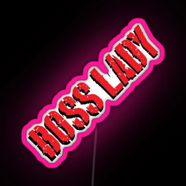 Boss Lady Red RGB Neon Sign