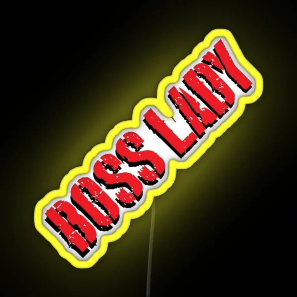 Boss Lady Red RGB Neon Sign