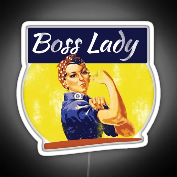 Boss Lady Rosie Riveter RGB Neon Sign