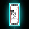 Boston Boarding Pass RGB Neon Sign - Image 3