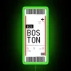 Boston Boarding Pass RGB Neon Sign - Image 4
