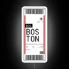 Boston Boarding Pass RGB Neon Sign - Image 5