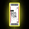 Boston Boarding Pass RGB Neon Sign - Image 6