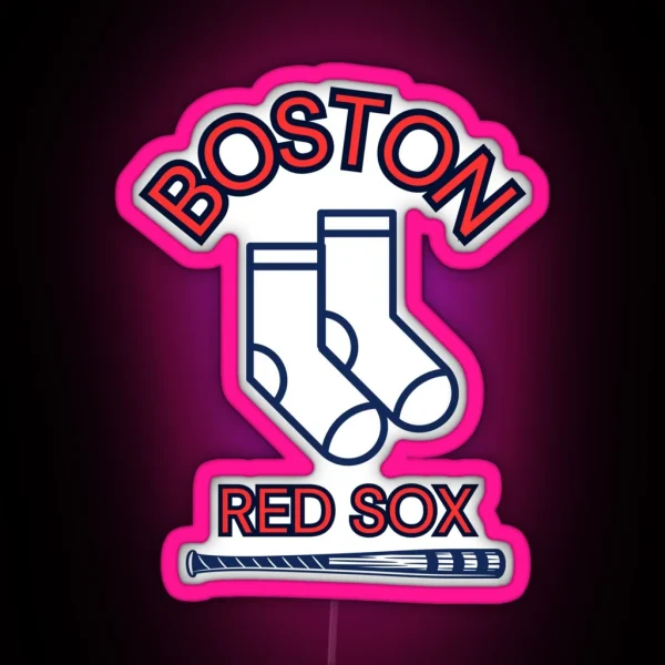 Boston Red Sox Baseball RGB Neon Sign