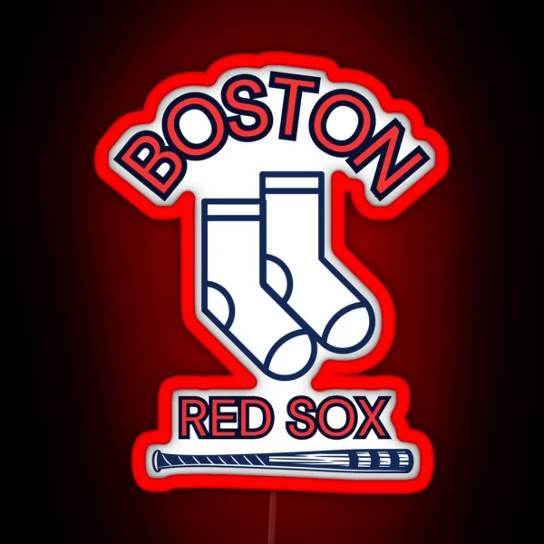 Boston Red Sox Baseball RGB Neon Sign