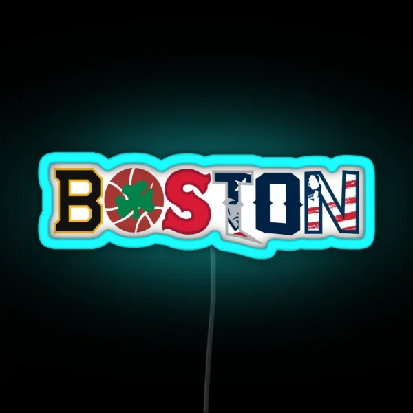 Boston Sport Champions RGB Neon Sign