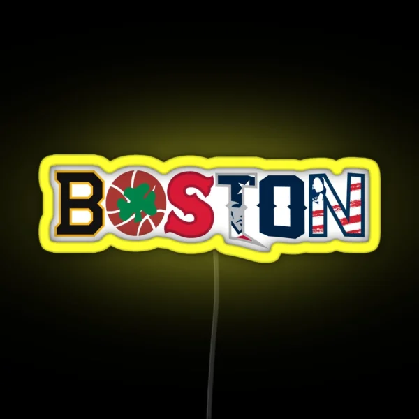 Boston Sport Champions RGB Neon Sign