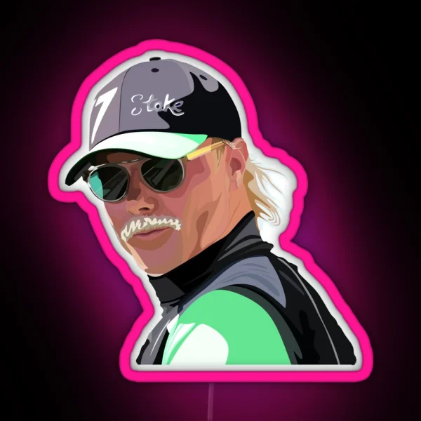 Bottas Moustache RGB Neon Sign