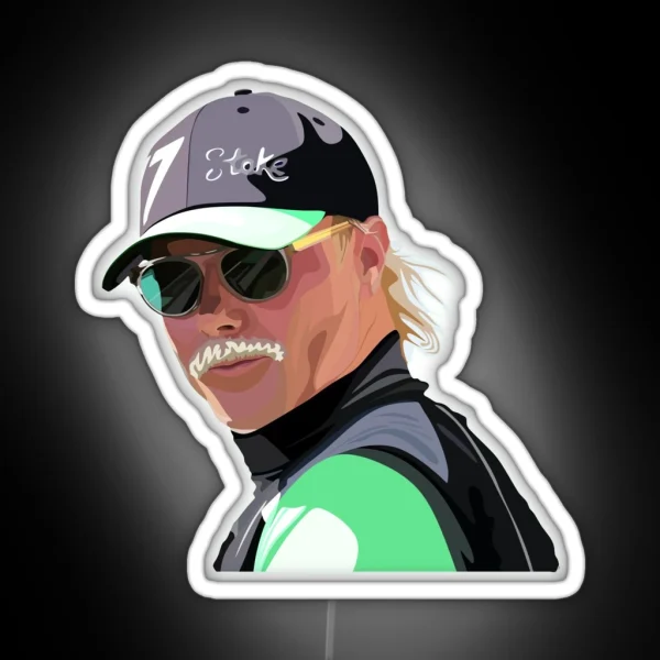 Bottas Moustache RGB Neon Sign