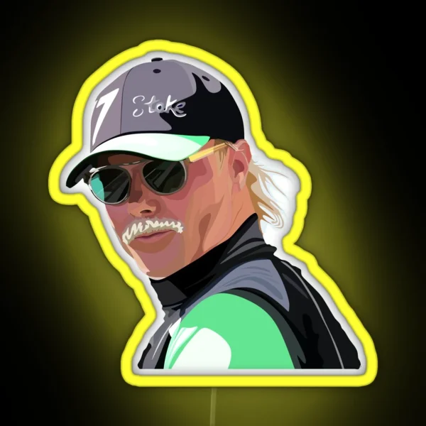 Bottas Moustache RGB Neon Sign