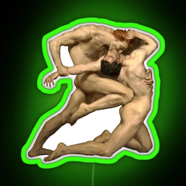 Bouguereau S Dante And Virgil RGB Neon Sign