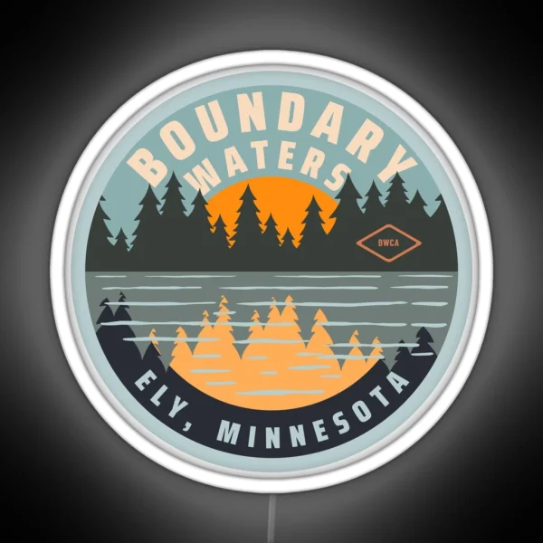 Boundary Waters Canoe Area Ely Minnesota RGB Neon Sign