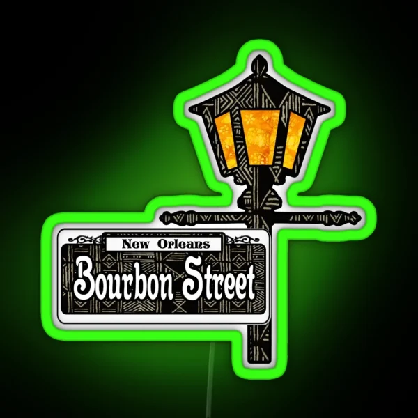 Bourbon Street Lamp Post RGB Neon Sign