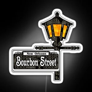 Bourbon Street Lamp Post RGB Neon Sign