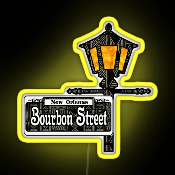 Bourbon Street Lamp Post RGB Neon Sign