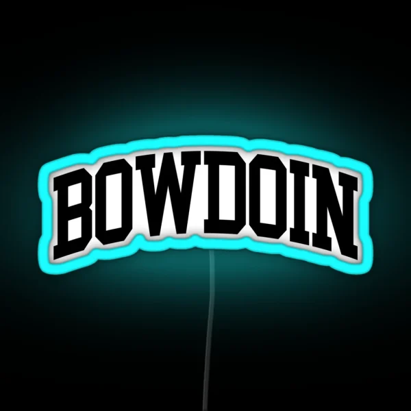 Bowdoin College Font Curved RGB Neon Sign