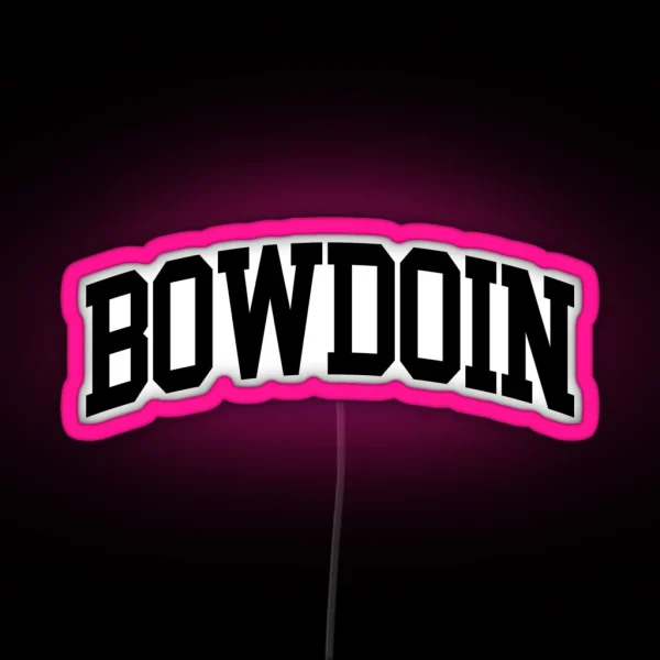 Bowdoin College Font Curved RGB Neon Sign