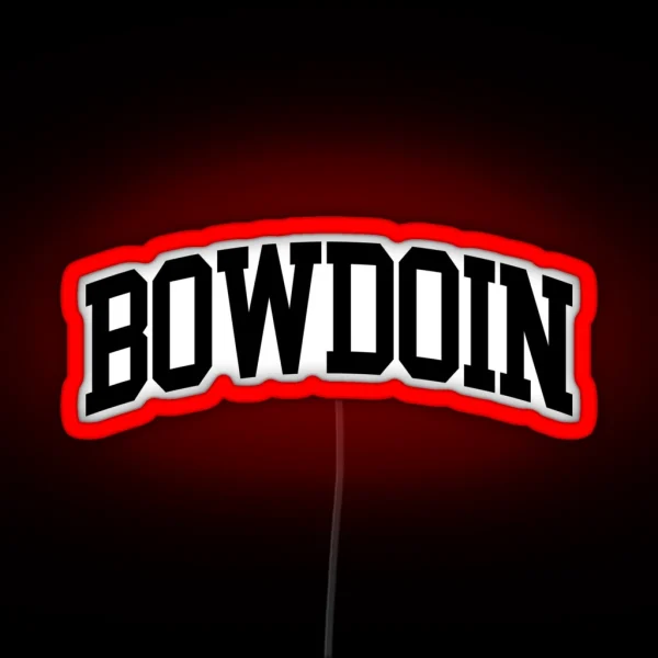 Bowdoin College Font Curved RGB Neon Sign