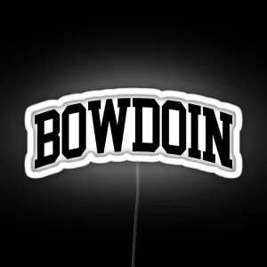 Bowdoin College Font Curved RGB Neon Sign