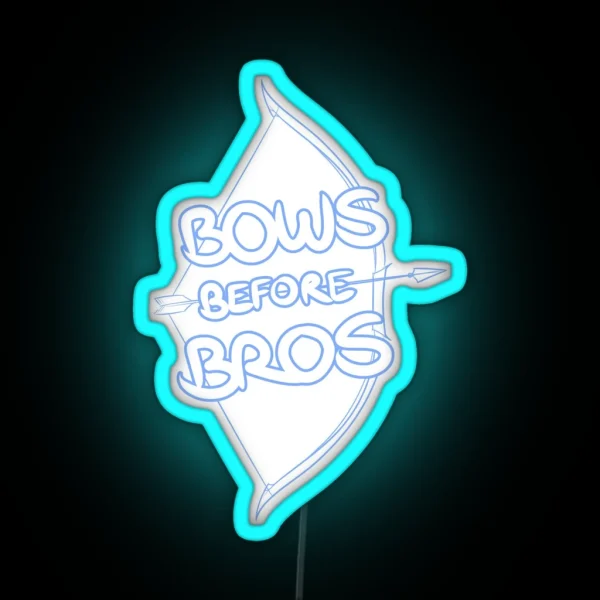 Bows Before Bros RGB Neon Sign