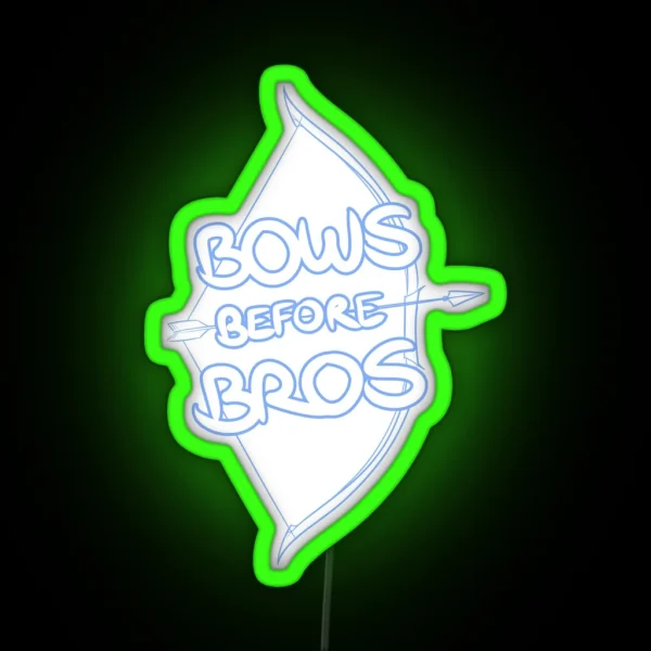 Bows Before Bros RGB Neon Sign