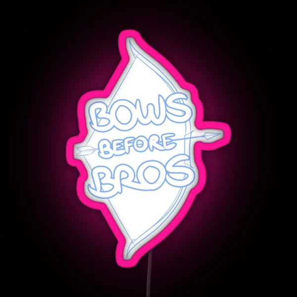 Bows Before Bros RGB Neon Sign