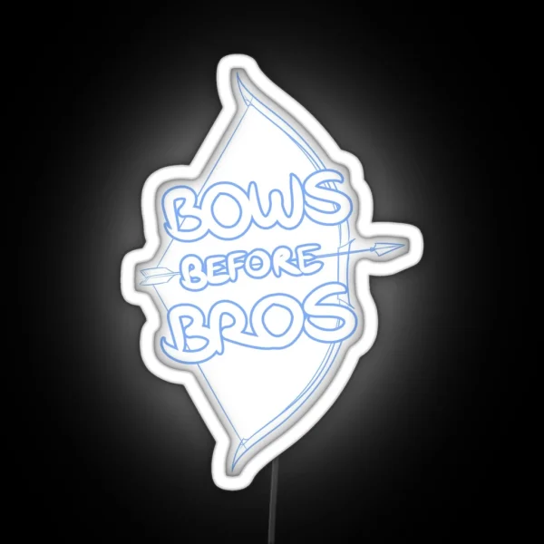 Bows Before Bros RGB Neon Sign