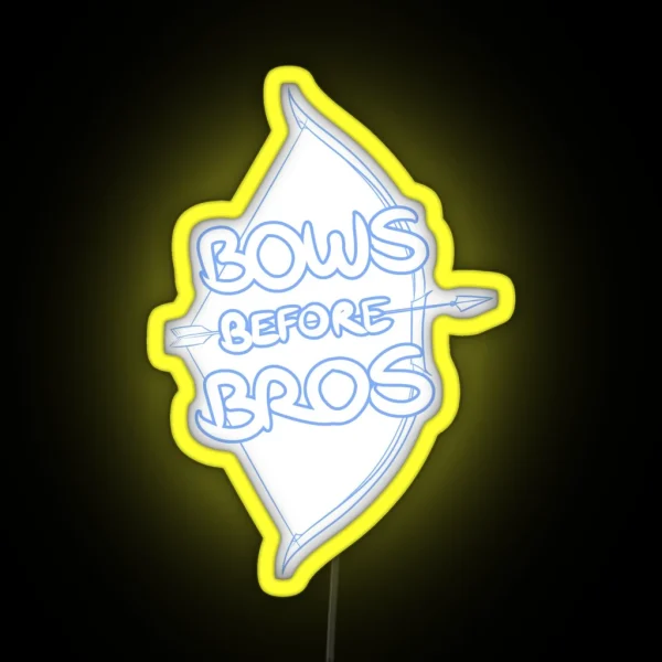 Bows Before Bros RGB Neon Sign