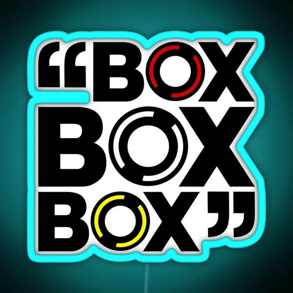 Box Box Box Formula 1 Tyre Compound Design RGB Neon Sign