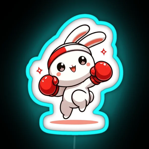 Boxing Bunny RGB Neon Sign