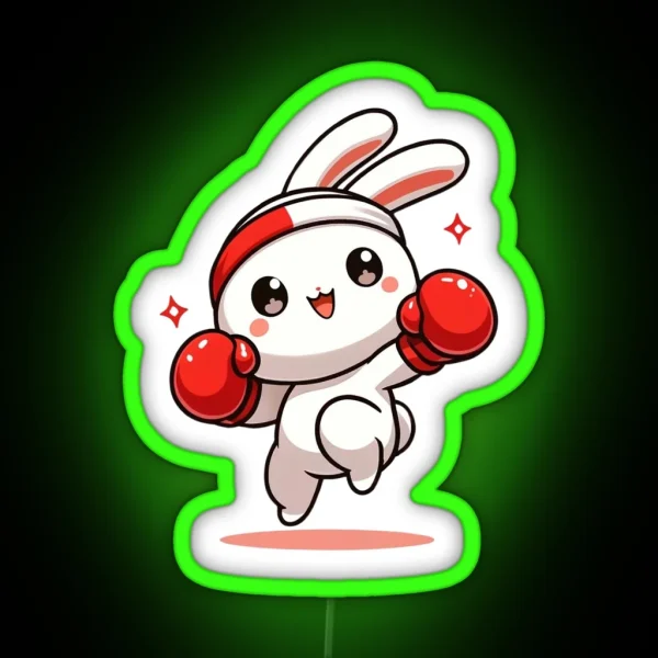 Boxing Bunny RGB Neon Sign