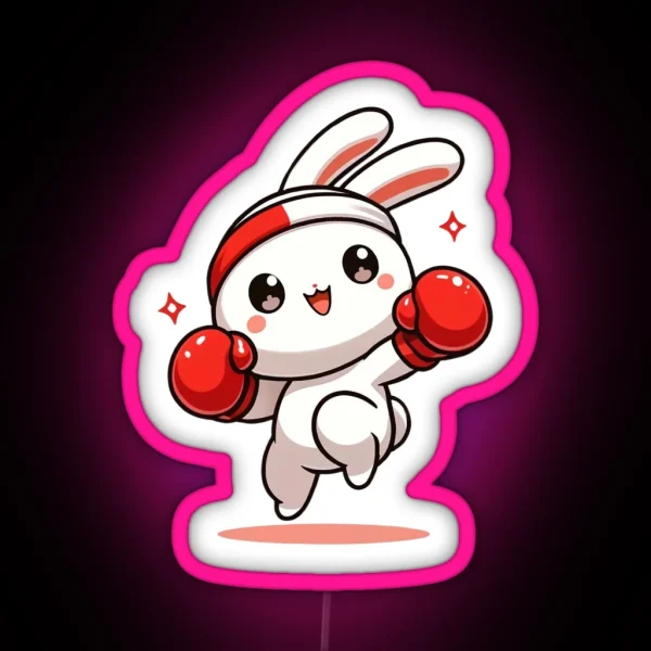 Boxing Bunny RGB Neon Sign