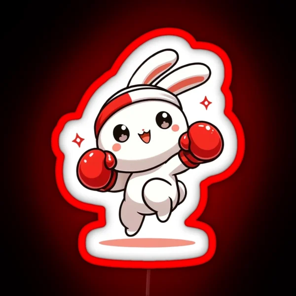 Boxing Bunny RGB Neon Sign