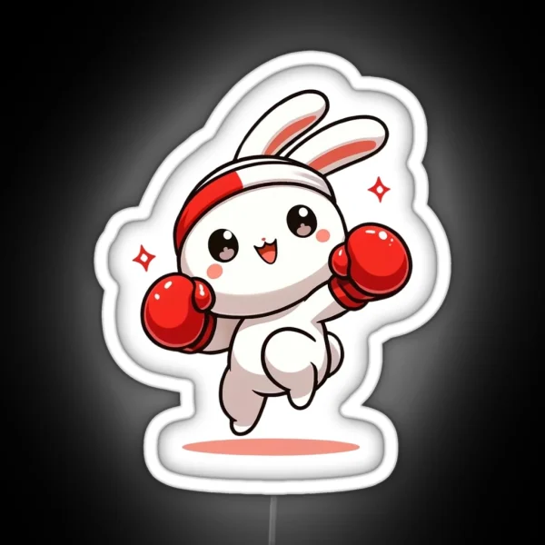 Boxing Bunny RGB Neon Sign